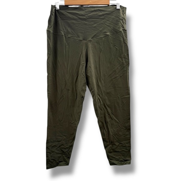aerie Pants - Aerie Real Me 7/8 Leggings Women's XXL Olive Green High Rise Stretch Yoga